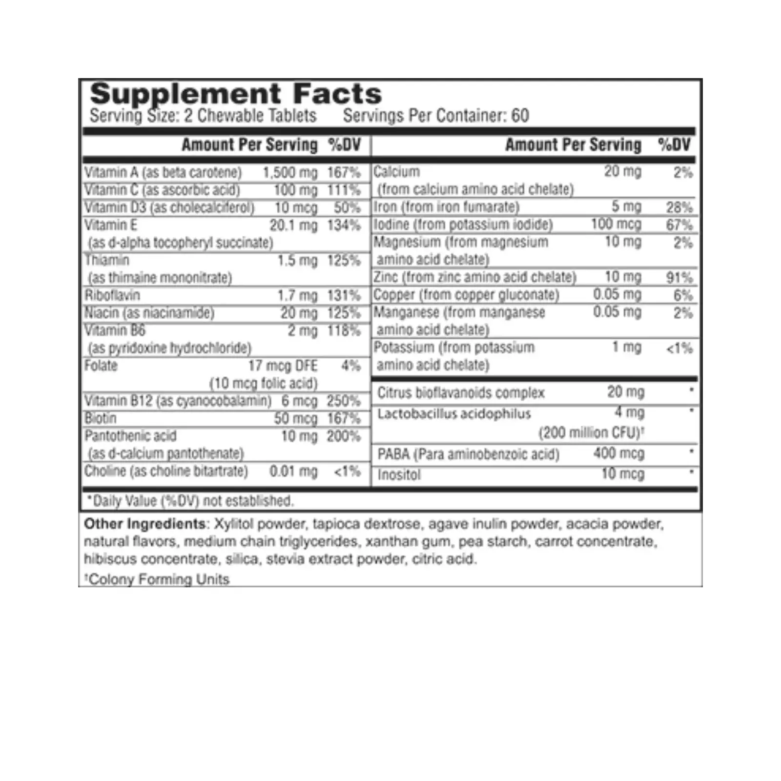 Kid's Chewable Multi with Acidophilus